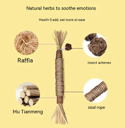 Polygonum Molar Cat Toy Stick - Natural Dental Chew